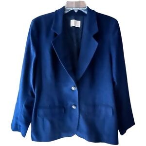 Vintage Pendleton Classic Wool Blazer Navy Blue
